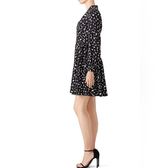 Kate Spade Black and White Long Sleeve Dress - Picture 4 of 6